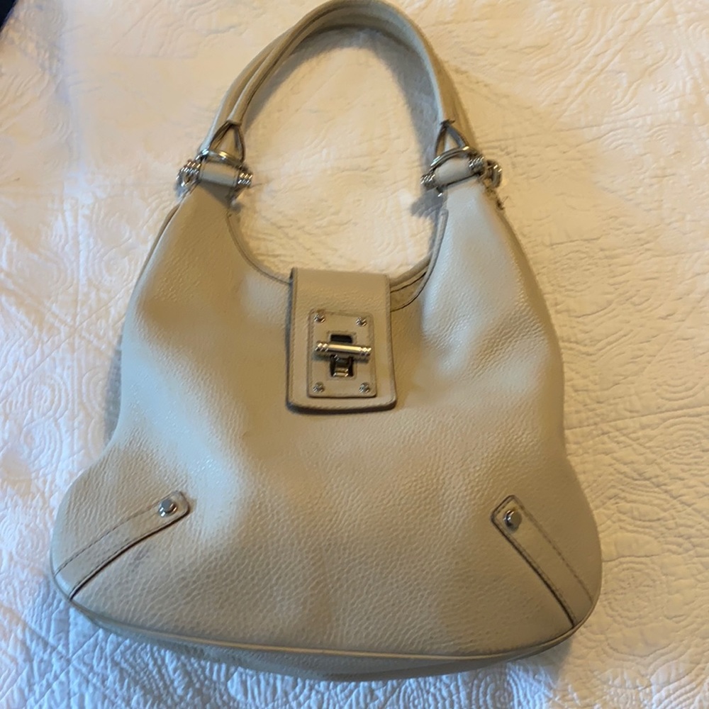 Leather Hobo bag off-white. Banana Republic